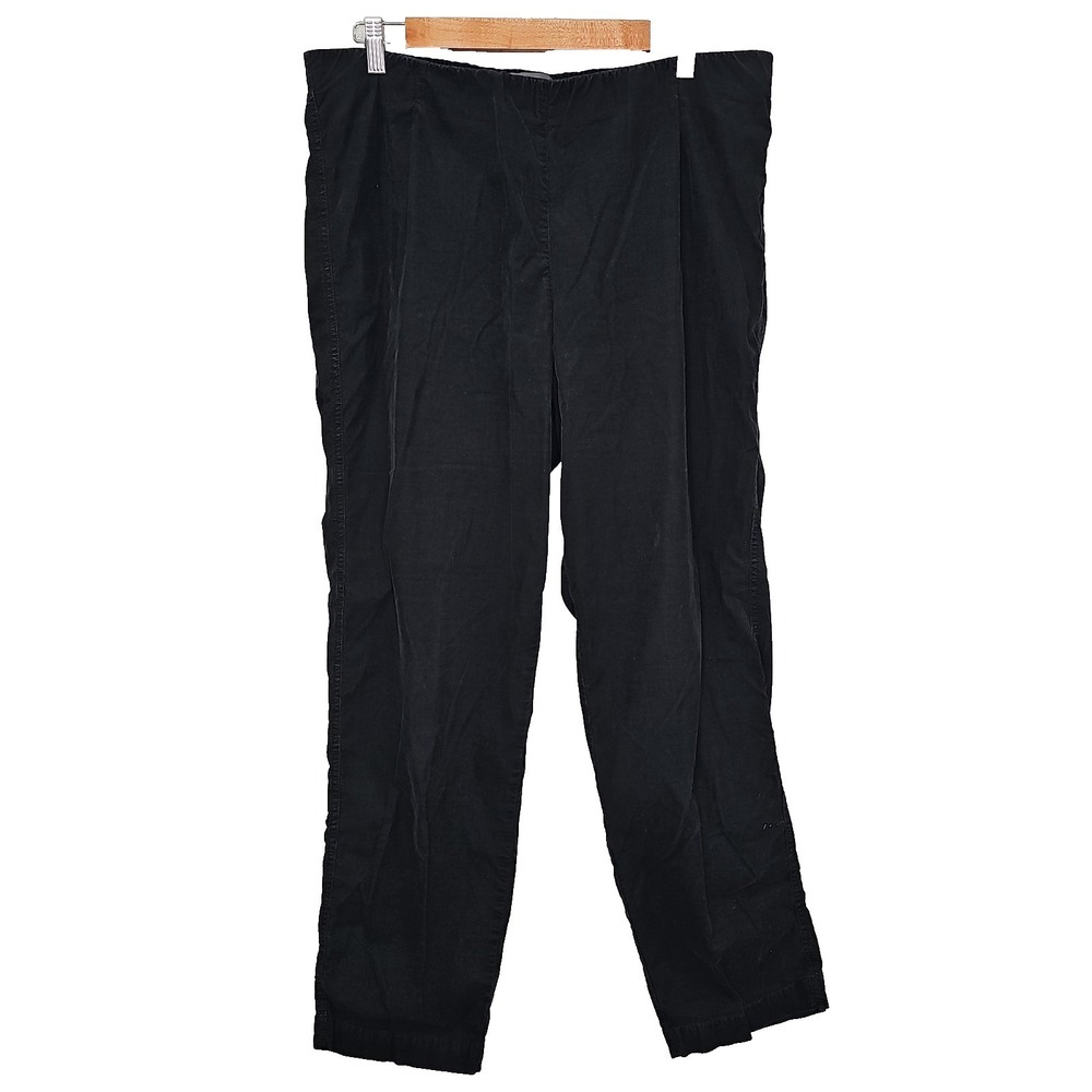 OSKA Women's Black Trousers 106 / Elastic Stretch Micro Corduroy Pants‎ Size 5